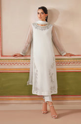 Zarif ROOMAY formal dress with sequins embroidered net dupatta